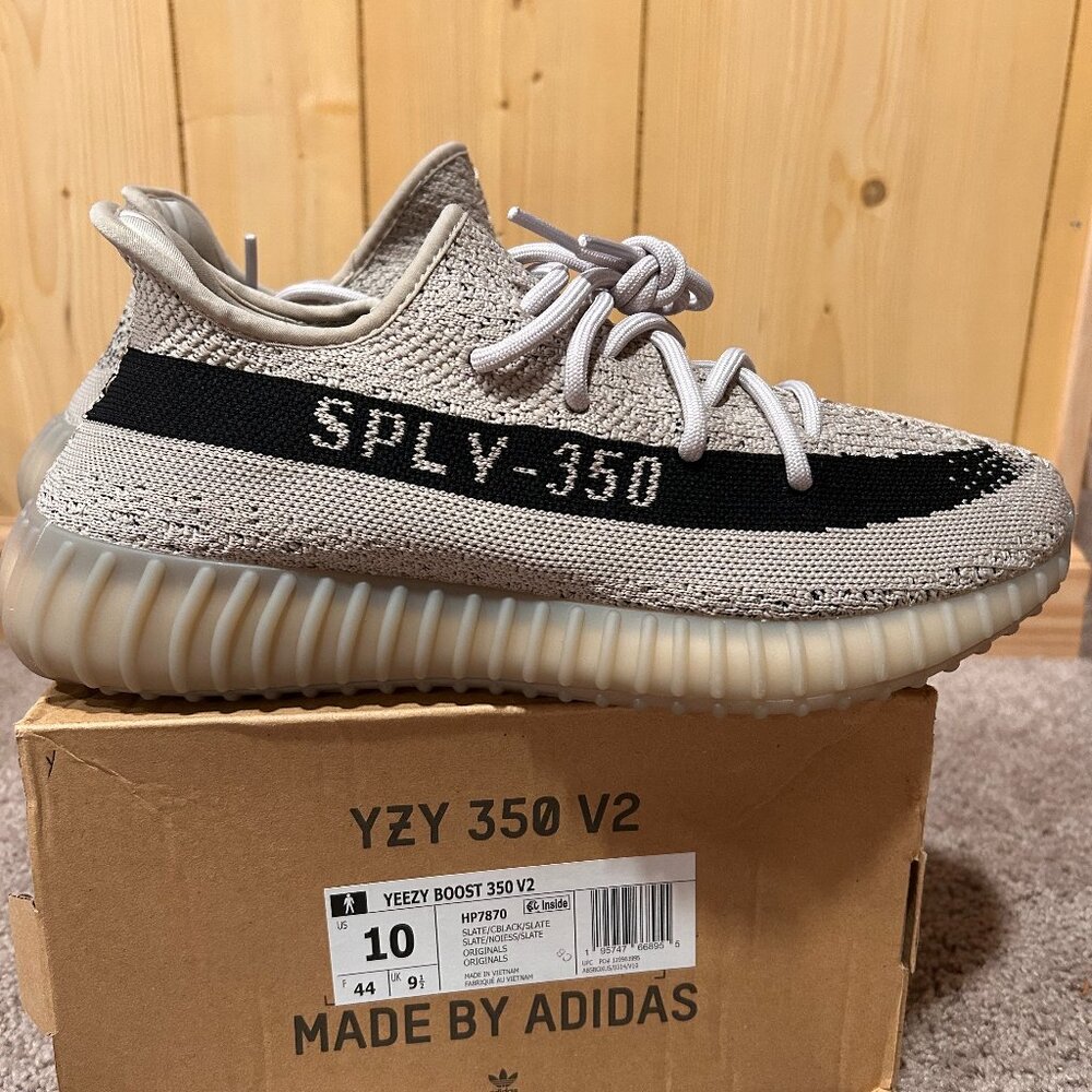 Yeezy Boost 350 V2 'Slate' - Size 10 (NO BOX)